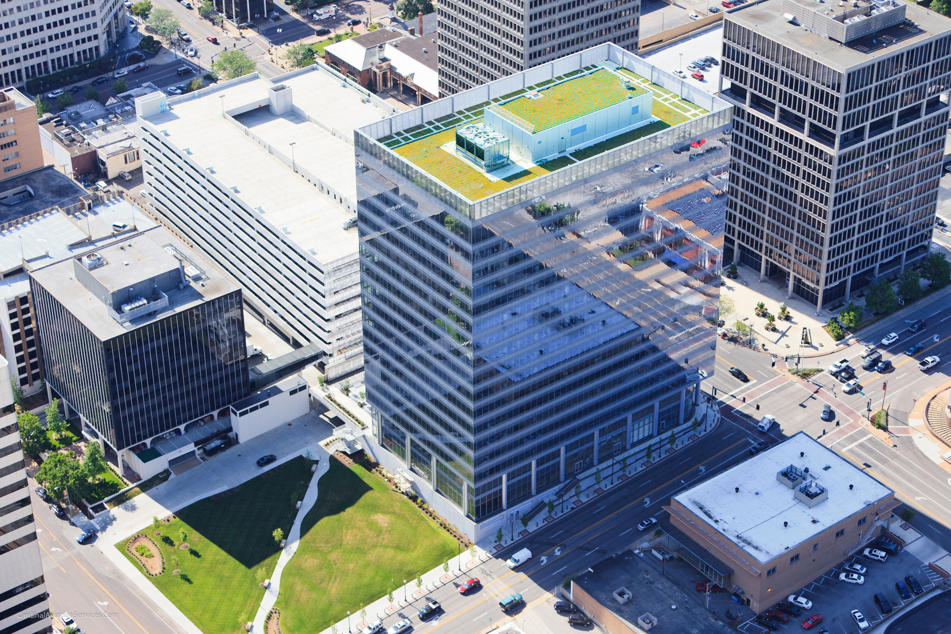 Centene Plaza Green Roof Aerial