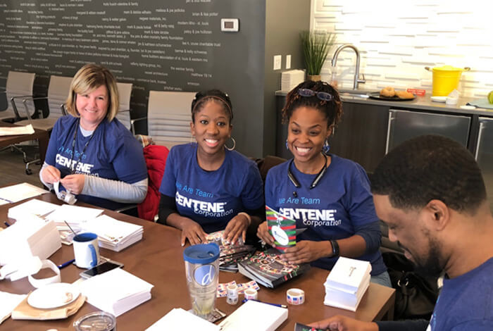 employees participate in charitable activity