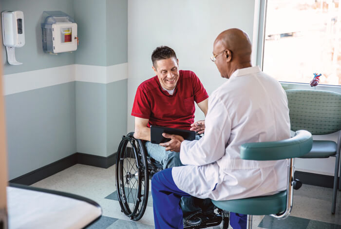 provider talking with member