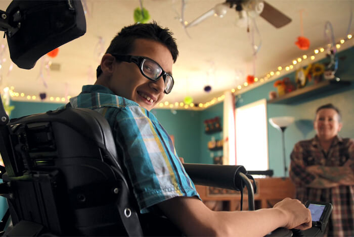texas member mitch in his wheelchair.