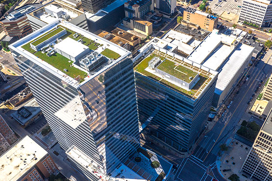 Centene Plaza Green Roof Aerial