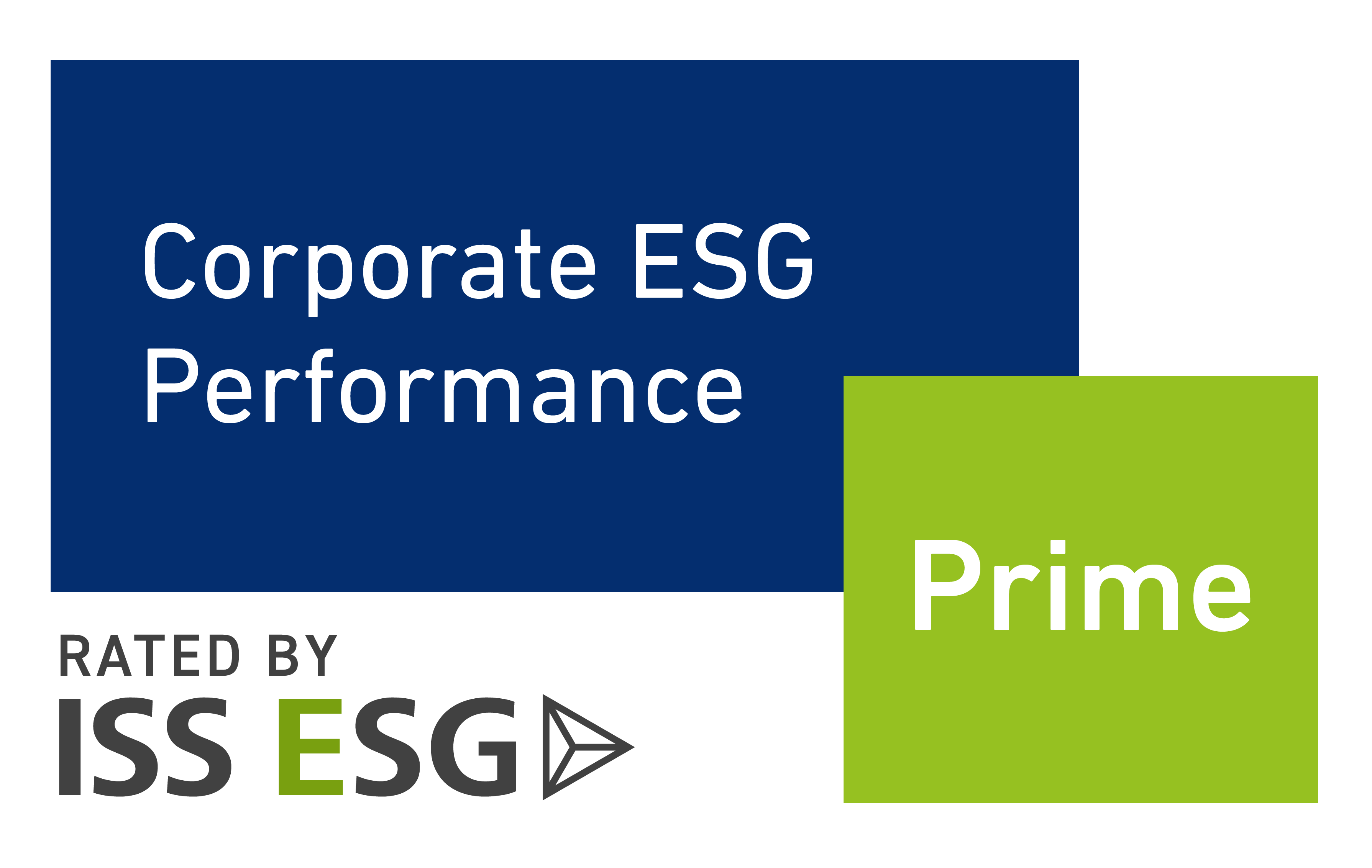 Corporate ESG Performance badge rated by ISS ESG