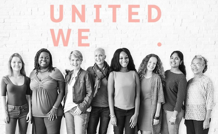 United WE logo with group of women